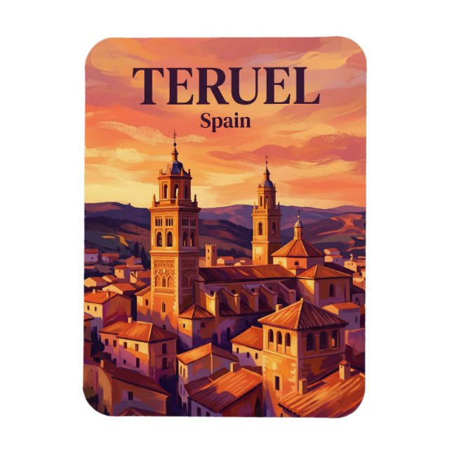 Teruel Spanien Magnet (Vertikal)