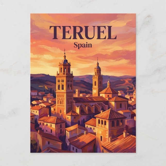 Teruel Spanien Vykort (Framsida)