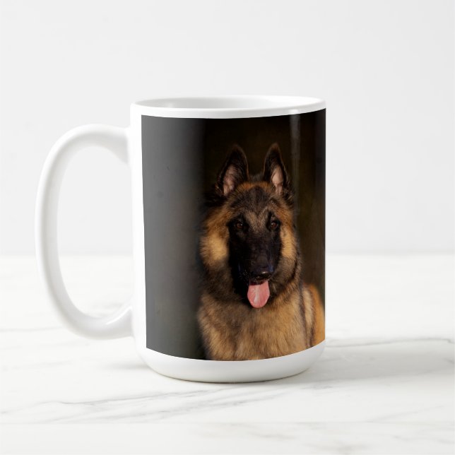Tervuren belgisk herde kaffemugg (Vänster)