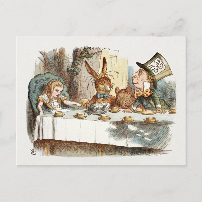 Tesalong - Illustration av Alice i Underlandet №25 Vykort (Framsida)