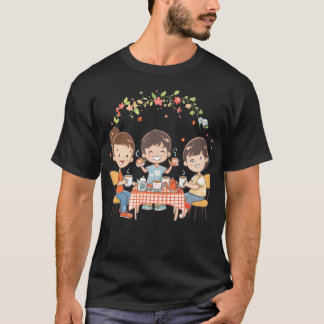 Tesalong med vänligtskjalfullt t shirt