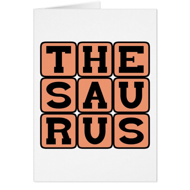 Tesaurus, Bok om Synonymer och Antonymer Hälsningskort (Framsidan)