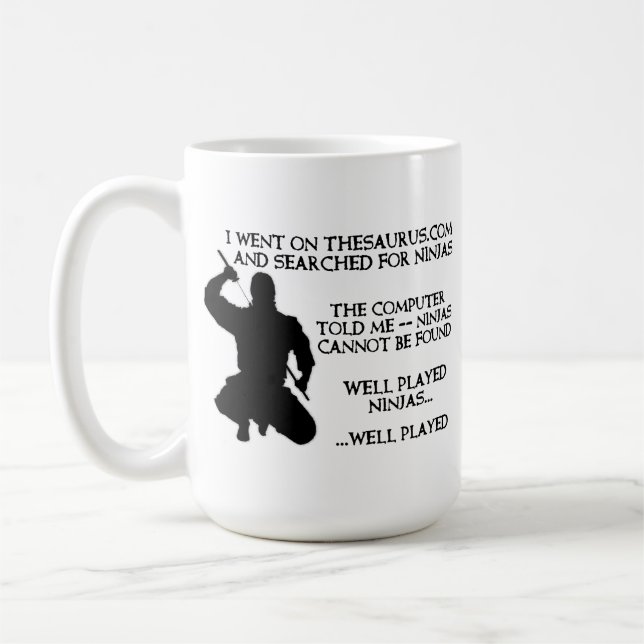 Tesaurus Ninjor Rolig Ninjamugg Kaffemugg (Vänster)