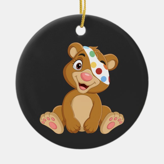 Tesco Pudsey Bear Julgransprydnad Keramik (Framsidan)