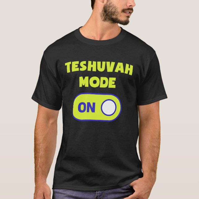 Teshuvah Mode on Jewish High Helgdag Rosh Hashana T Shirt (Framsida)