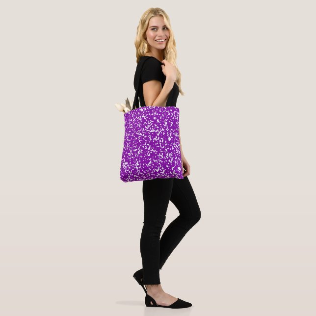 Tesimart | Lila Composition Bok Design Tote Bag Tygkasse (På modell)