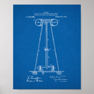 Tesla apparatur för överföring av elektrisk ene poster