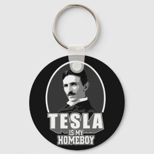 Tesla är min hempojke nyckelring