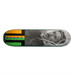 Tesla blixtmanen old school skateboard bräda 18 cm