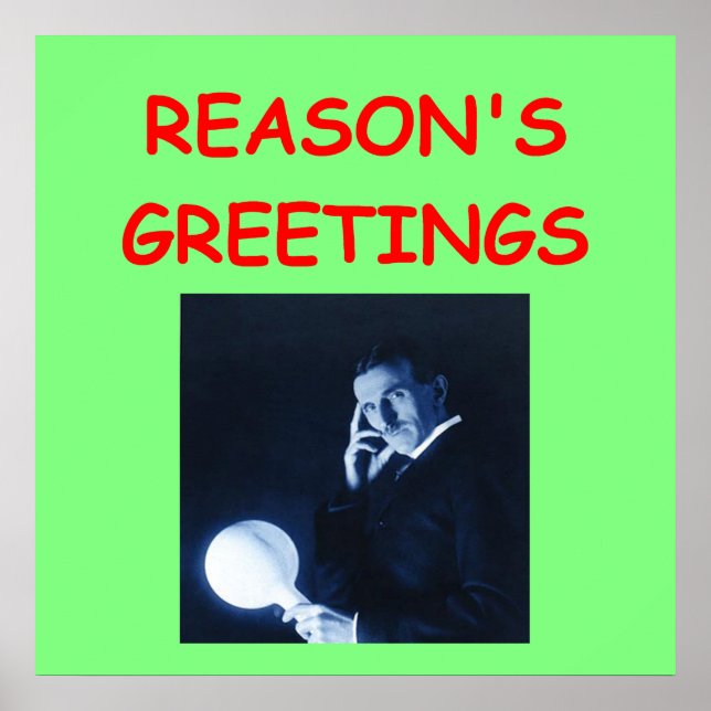 tesla christmas poster (Framsidan)