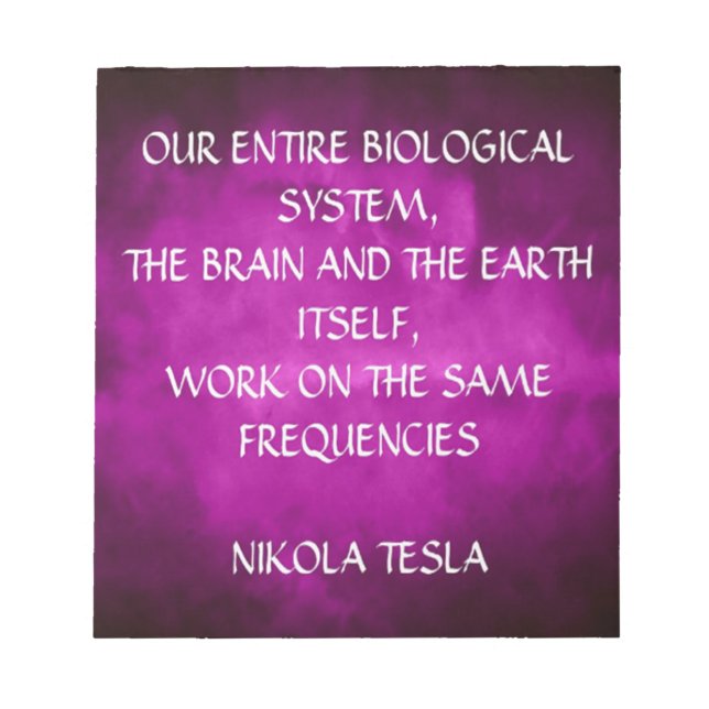 Tesla-citat om lila anteckningsblock (Framsida)
