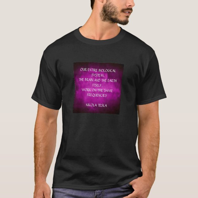 Tesla-citat om lila t shirt (Framsida)