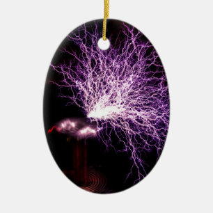 Tesla Coil Plasma Julgransprydnad Keramik