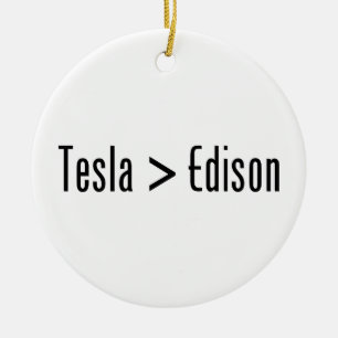 Tesla > Edison Julgransprydnad Keramik