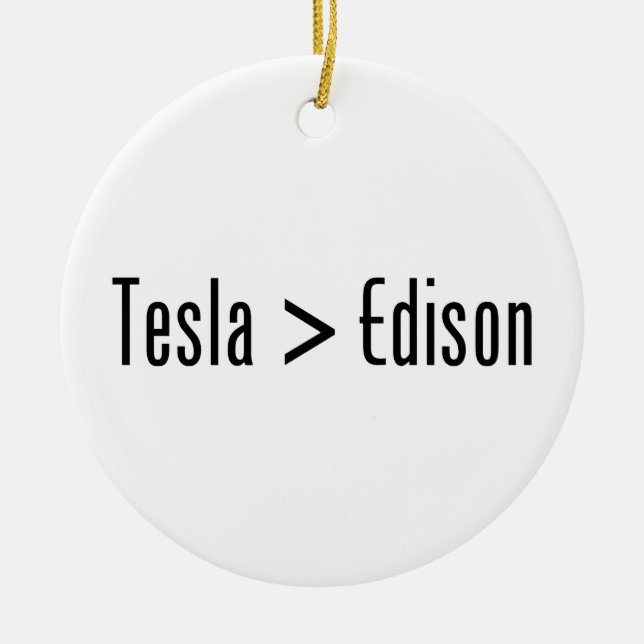 Tesla > Edison Julgransprydnad Keramik (Framsidan)