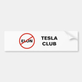 Tesla - enkel ANTI ELON TESLA-KLUBB Bildekal