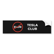 Tesla - enkel ANTI ELON TESLA-KLUBB - svart