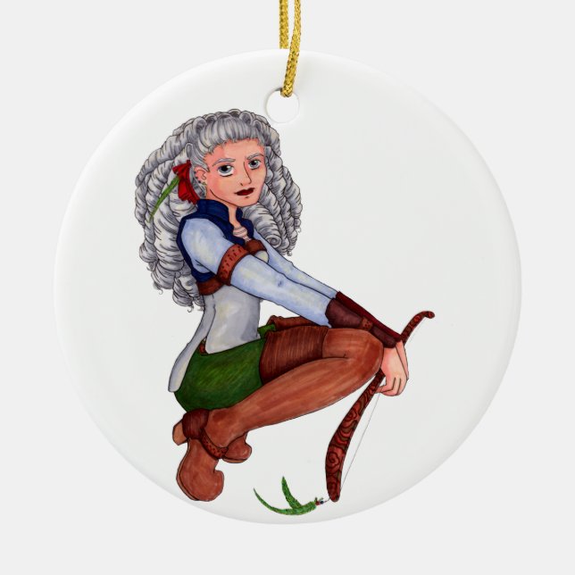 Tesla Julgransprydnad Keramik (Framsidan)