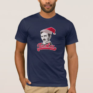 Tesla julT-tröja Tee Shirt