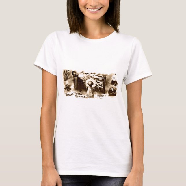 Tesla Letterhead Tee Shirt (Framsida)