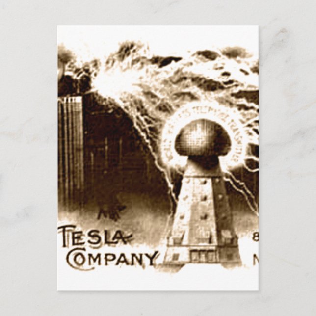 Tesla Letterhead Vykort (Framsida)
