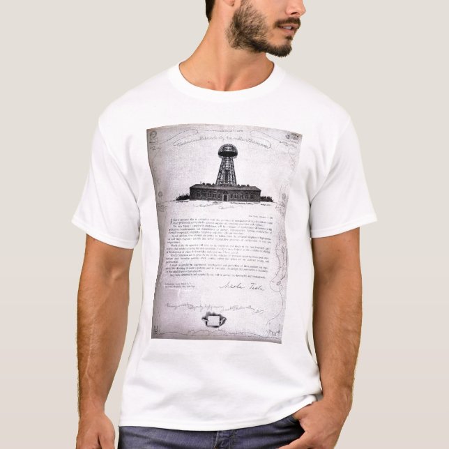 Tesla Manifesto Tee Shirt (Framsida)