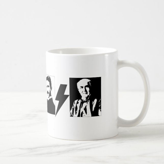 Tesla och Edison - original AC/DC. Kaffemugg (Höger)