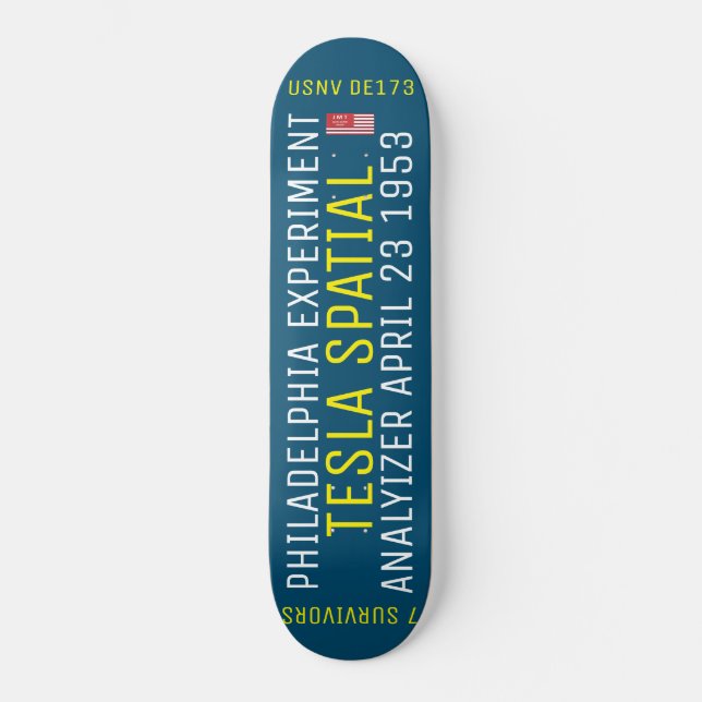 TESLA RUMSLIG Skateboard (Framsida)