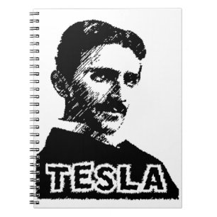 Tesla rykteanteckningsbok anteckningsbok med spiral
