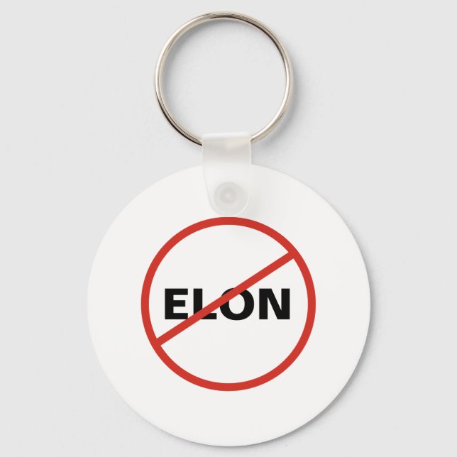 Tesla - Simple ANTI ELON Nyckelring (Framsida)