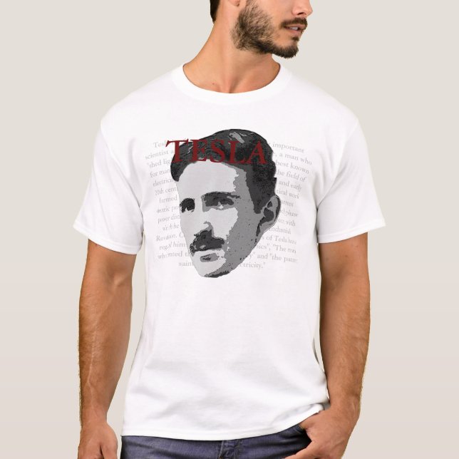 Tesla skjortor t-shirt (Framsida)