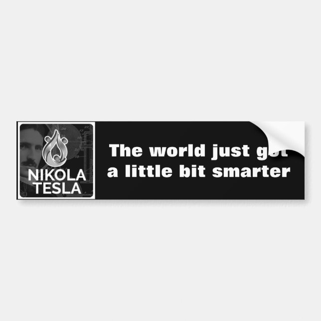 Tesla snillebildekalet bildekal (Framsidan)