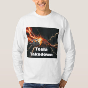 Tesla Takedown elon musk manar T Shirt