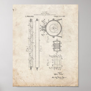 Tesla Valvular Conduit Patent - Gammalt utseende Poster