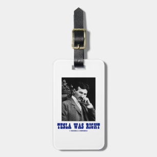 Tesla var höger (Nikola Tesla) Bagagebricka