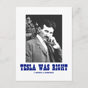 Tesla var Höger (Nikola Tesla) Vykort