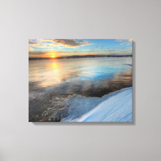 Teslin Lake efter en storm som klarnar, Yukon Canvastryck (Framsida)