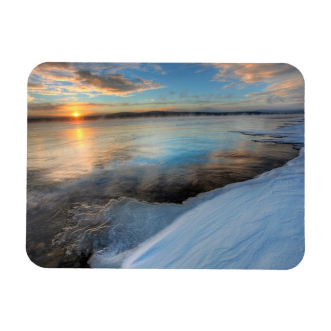 Teslin Lake efter en storm som klarnar, Yukon Magnet (Horisontell)