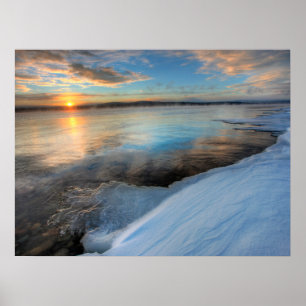 Teslin Lake efter en storm som klarnar, Yukon Poster