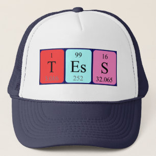Tess Periodisk bord namn hat Keps