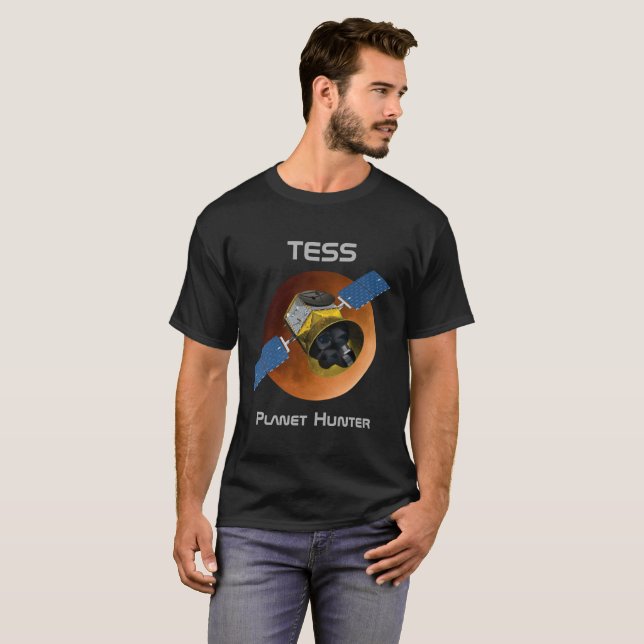 TESS Planet Hunter-rymdfarkoster T Shirt (Hel framsida)