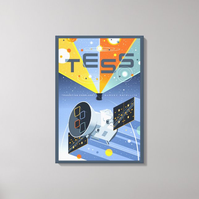 Tess Space Telescope Poster. Canvastryck (Framsida)
