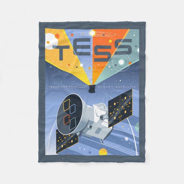Tess Space Telescope Poster. Fleecefilt (Framsidan)