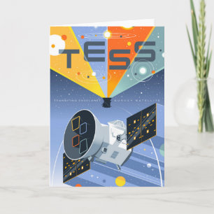 Tess Space Telescope Poster. Kort