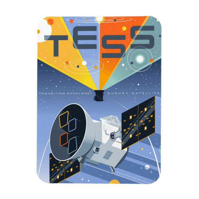 Tess Space Telescope Poster. Magnet (Vertikal)
