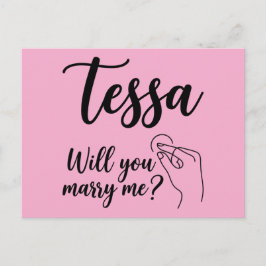 Tessa Namn Design med Röd Ros & Shaka Hand Vykort