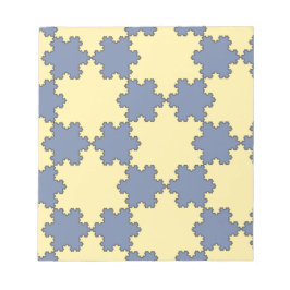 Tessellated Koch Snöflingor (Fractal Mönster) Anteckningsblock