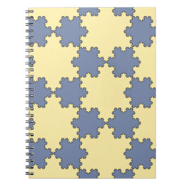 Tessellated Koch Snöflingor (Fractal Mönster) Anteckningsbok