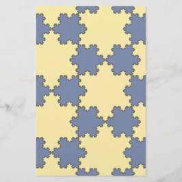 Tessellated Koch Snöflingor (Fractal Mönster) Brevpapper