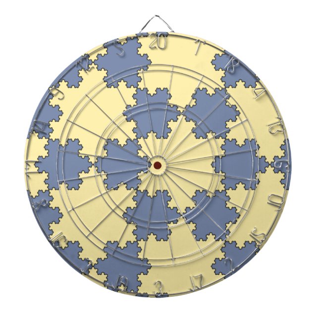 Tessellated Koch Snöflingor (Fractal Mönster) Darttavla (Framsidan)